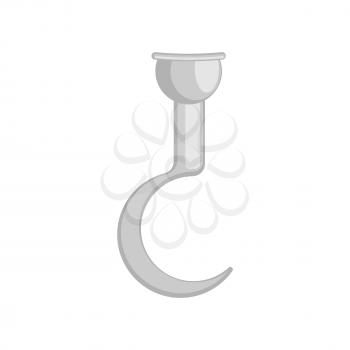 Pirate hook isolated. piratical prosthesis hand. Vector illustration
