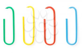 paper clip collage isolated on white background