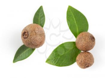 whole allspices isolated on white background