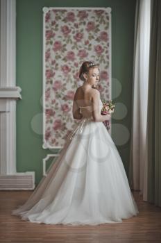 Advertising photo of a wedding dress.