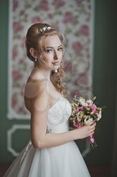 Advertising photo of a wedding dress.