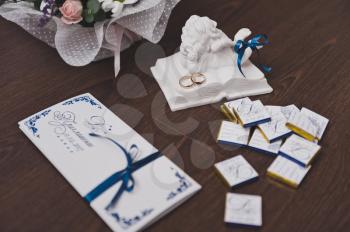 Wedding invitations for guests.