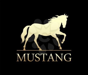 Elegant horse for logo, vector illustration