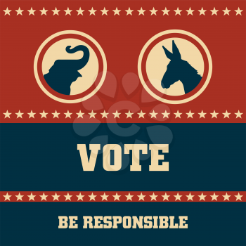 Voting Symbols concept vector design presidential election