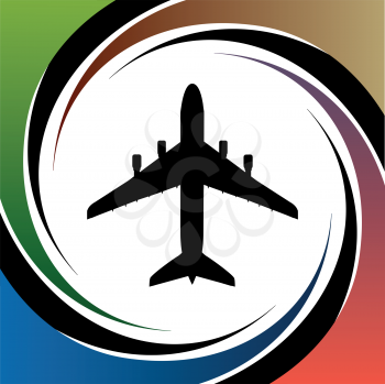 Airplane symbol vector