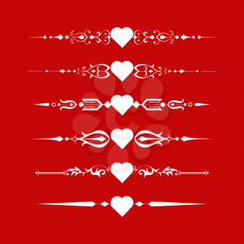 Valentines Day vector page elements