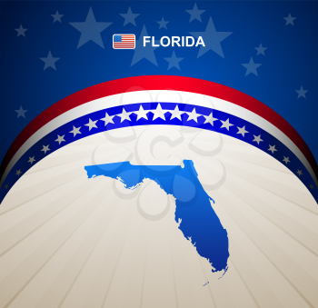 Florida map vector background