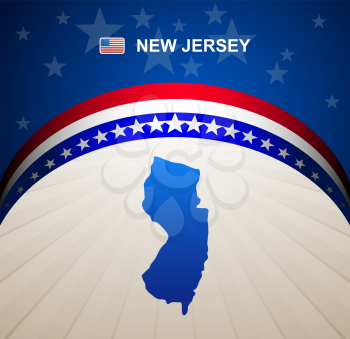 New Jersey map vector background