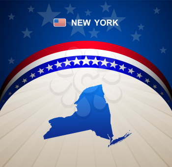 New York map vector background