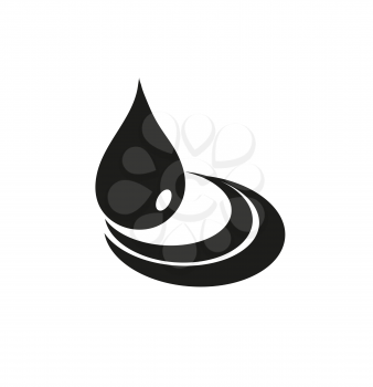 vector logo illustraton with oil drop