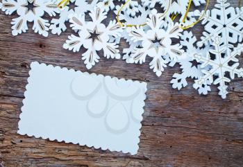 christmas background, christmas decoration on the wooden table