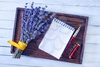 lavender and note