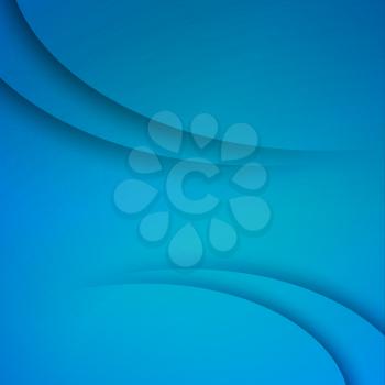 Blue vector Template Abstract background with curves lines and shadow. For flyer, brochure, booklet and websites design