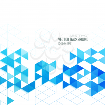Abstract geometric background with color triangles. Vector illustration. Brochure design