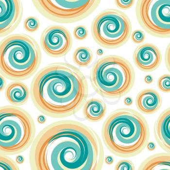 Vector Retro seamless pattern with hand drawing circle