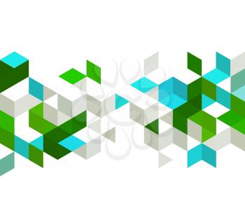 Abstract background with green and blue color cubes for design brochure, website, flyer. EPS10