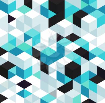 Abstract background with white black and blue color cubes for design brochure, website, flyer. EPS10