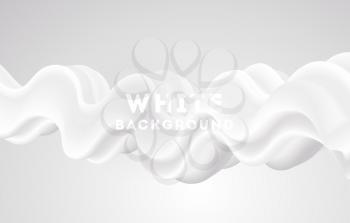 Moving white abstract background. Dynamic Effect. Vector Illustration. Design Template for poster and cover.