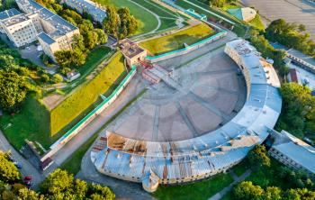 Aerial view of the Kiev Fortress in Ukraine