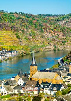 Alken town on the Moselle River in the Rhineland-Palatinate state of Germany