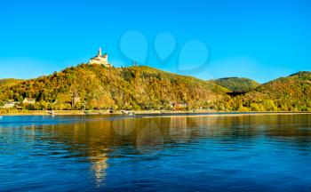 Marksburg Castle in the Upper Middle Rhine Valley, Germany