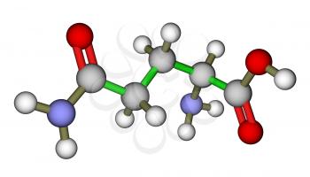 Amino acid glutamine molecular structure