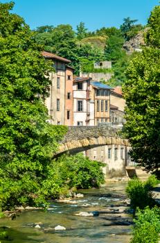 The Gere river in Vienne, the Isere department of France