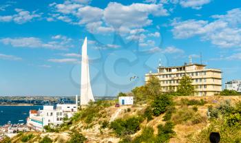 Bayonet and Sail obelisk, a soviet monument in Sevastopol, Crimean Peninsula