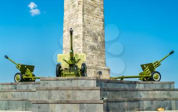 Cannons at the Obelisk of Glory on Mount Mithridat in Kerch, Crimea