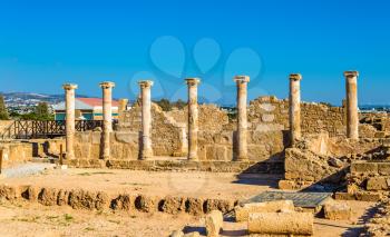 Roman columns in Paphos Archaeological Park - Cyprus