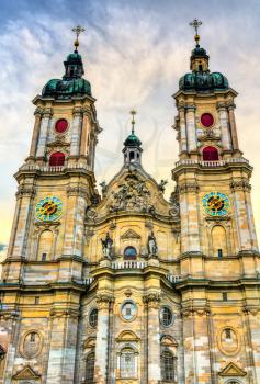 The Cathedral of Saint Gall Abbey in St. Gallen. UNESCO world heritage in Switzerland