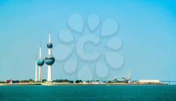 Panorama of Kuwait City in the Persian Gulf. The capital of Kuwait