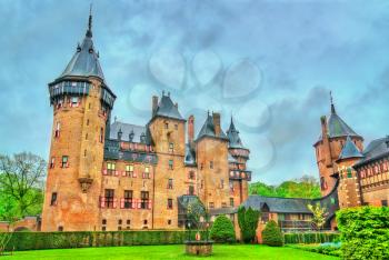 De Haar Castle near Utrecht. A major tourist attraction in the Netherlands
