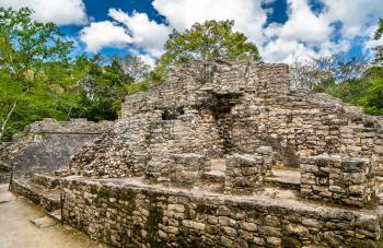 Mayan Pyramid at Coba in the Quintana Roo State of Mexico