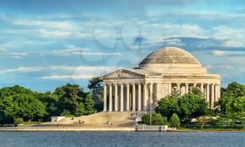 The Jefferson Memorial, a presidential memorial in Washington, D.C. United States