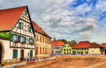 Traditional Alsatian houses in Molsheim - Bas-Rhin, France