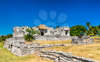 Ancient Mayan ruins at Tulum in the Quintana Roo State of Mexico