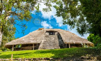 Ruins of the ancient Mayan city of Kohunlich in Quintana Roo, Mexico