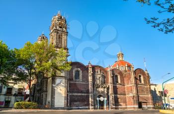 View of the Santa Veracruz Monastery in Mexico City