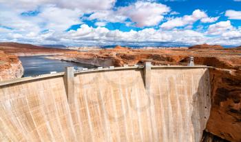 Glen Canyon Dam on the Colorado River in Arizona, the United States