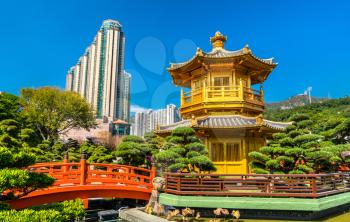 Pavilion of Absolute Perfection in Nan Lian Garden, a Chinese Classical Garden in Hong Kong, China