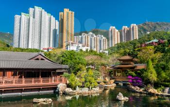 Nan Lian Garden, a Chinese Classical Garden in Hong Kong, China