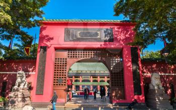Hong Kong, China - December 27, 2017: Che Kung Miu Temple in Sha Tin