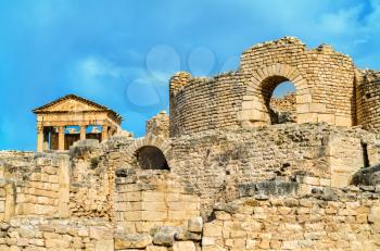 The Baths of Licinius at Dougga. A UNESCO heritage site in Tunisia, North Africa