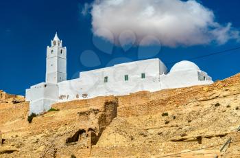 Mosque at Chenini, a a fortified Berber village in Tataouine Governorate, Southern Tunisia