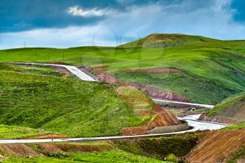 Road Bingol - Erzurum in the Armenian Highlands of Turkey
