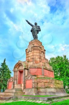 Kostroma, Russia - July 27, 2018: Soviet monument to Vladimir Lenin in Central Park