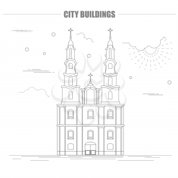 City buildings graphic template. Belarus. Vector illustration