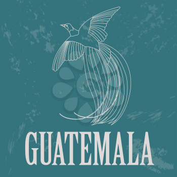 Guatemala landmarks. Retro styled image. Vector illustration