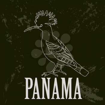 Panama landmarks. Retro styled image. Vector illustration